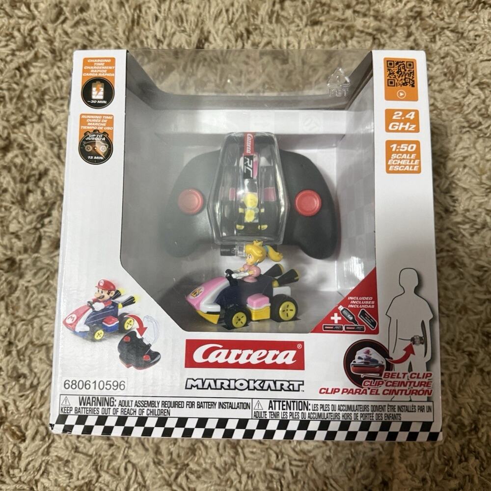 Carrera Mario Kart Princess Peach RC Car 2.4GHz 1:50 Scale MPN 680610596